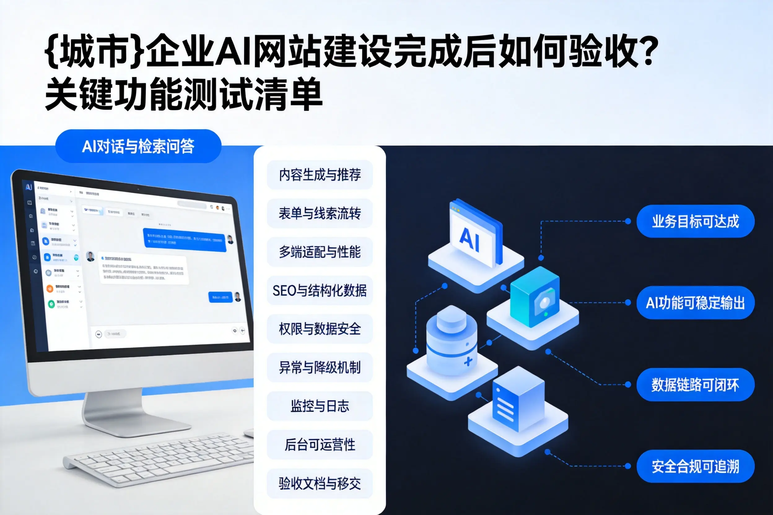 临沂企业AI网站建设完成后如何验收？关键功能测试清单
