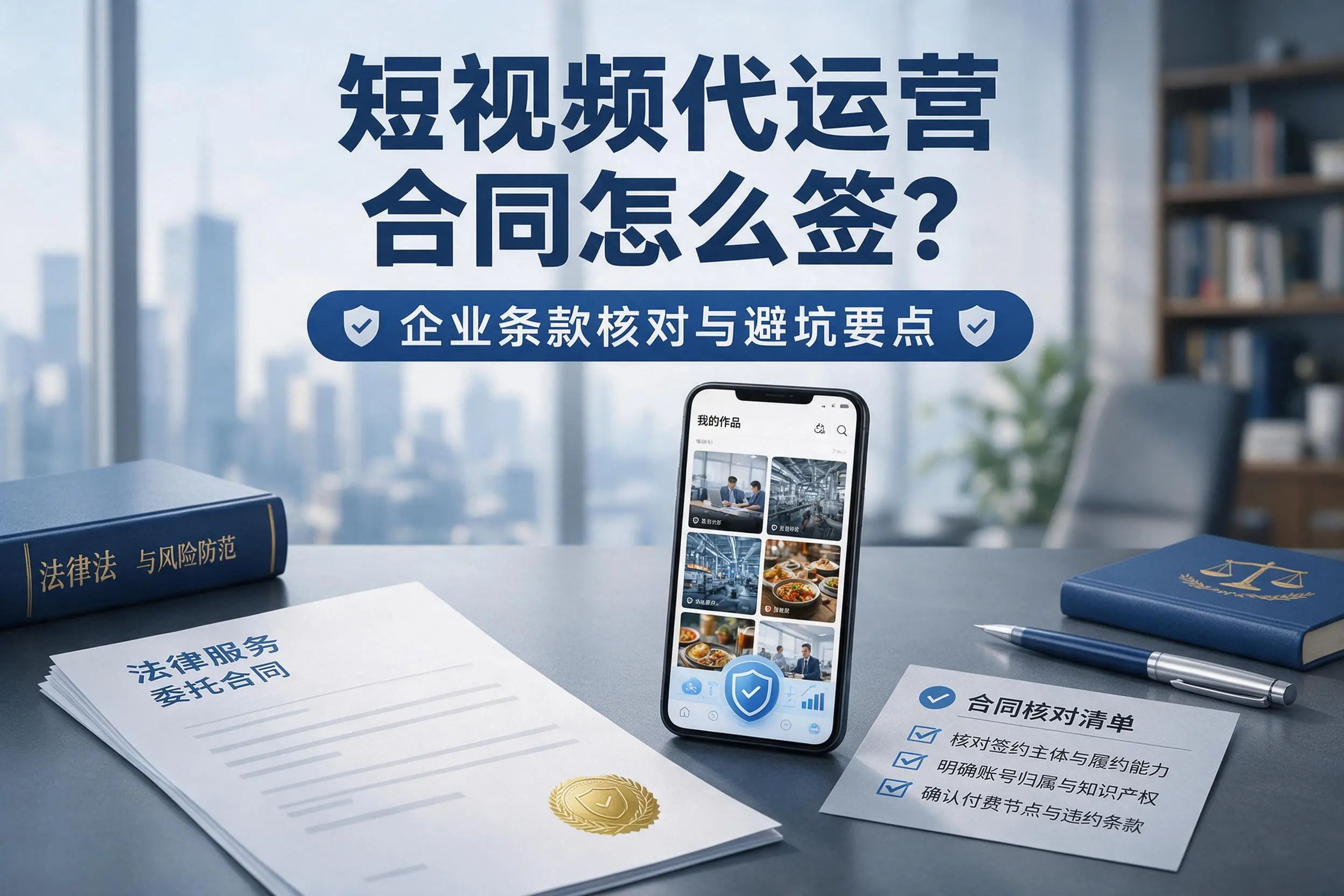 短视频代运营合同怎么签？临沂企业条款核对与避坑要点