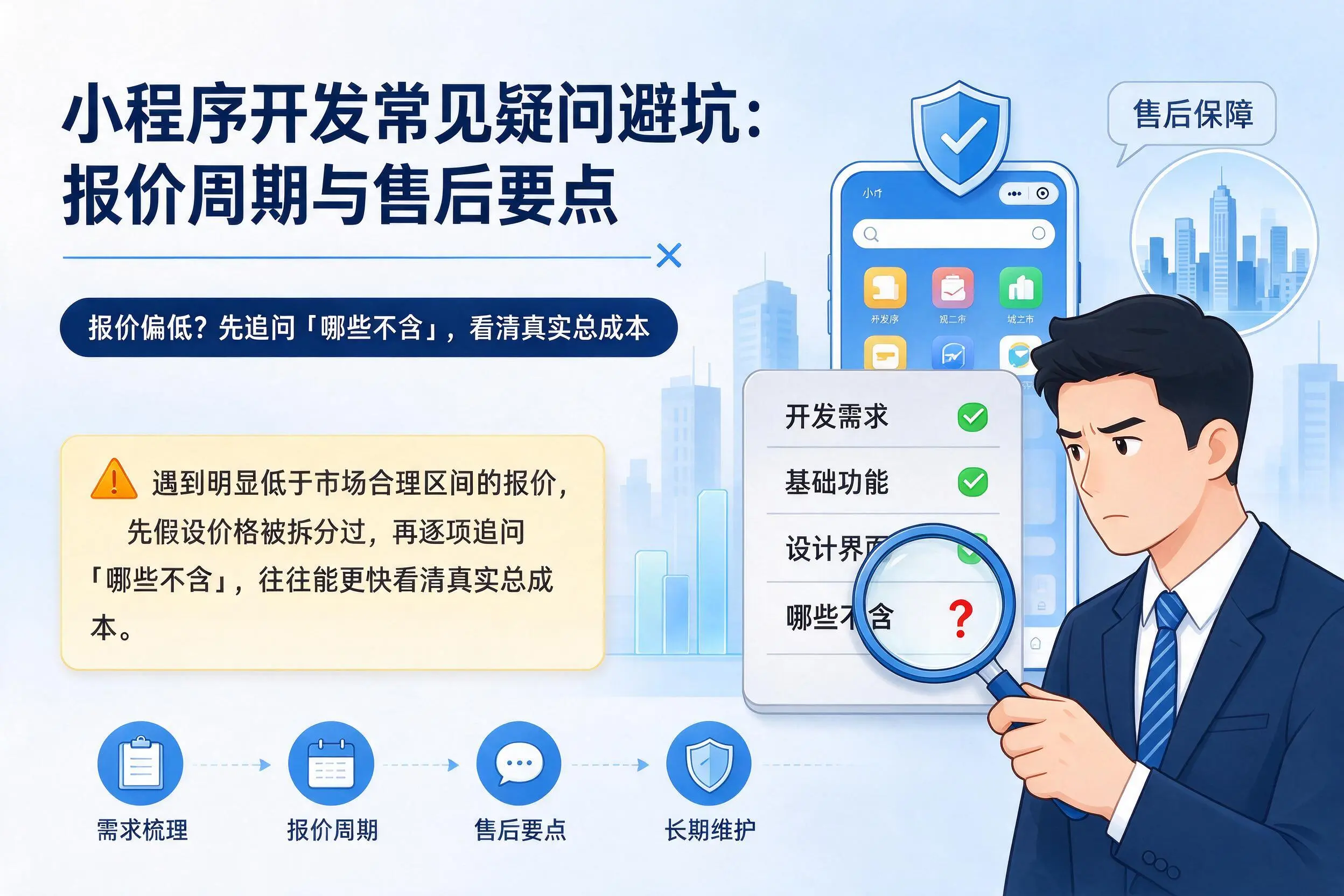 临沂小程序开发常见疑问避坑：报价周期与售后要点