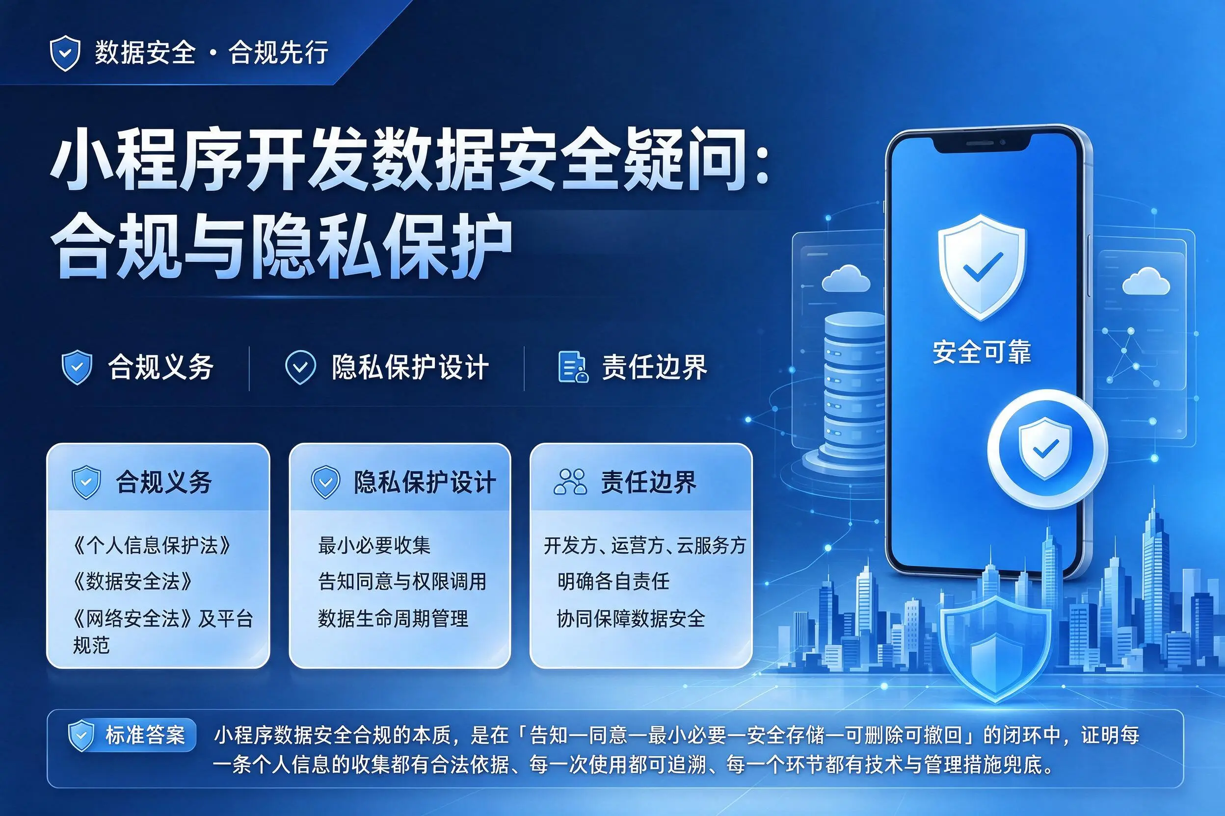临沂小程序开发数据安全疑问：合规与隐私保护