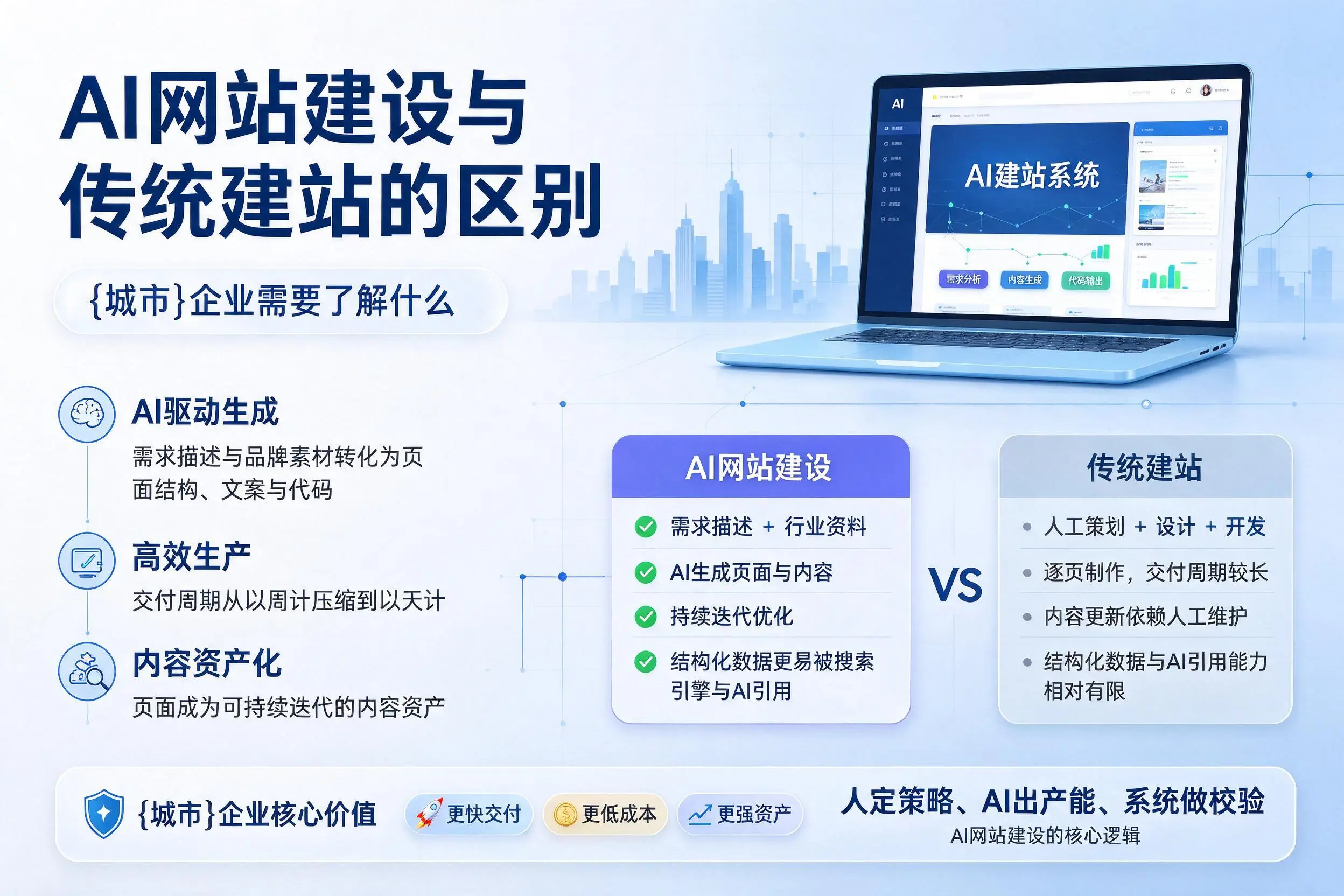 AI网站建设与传统建站的区别，临沂企业需要了解什么