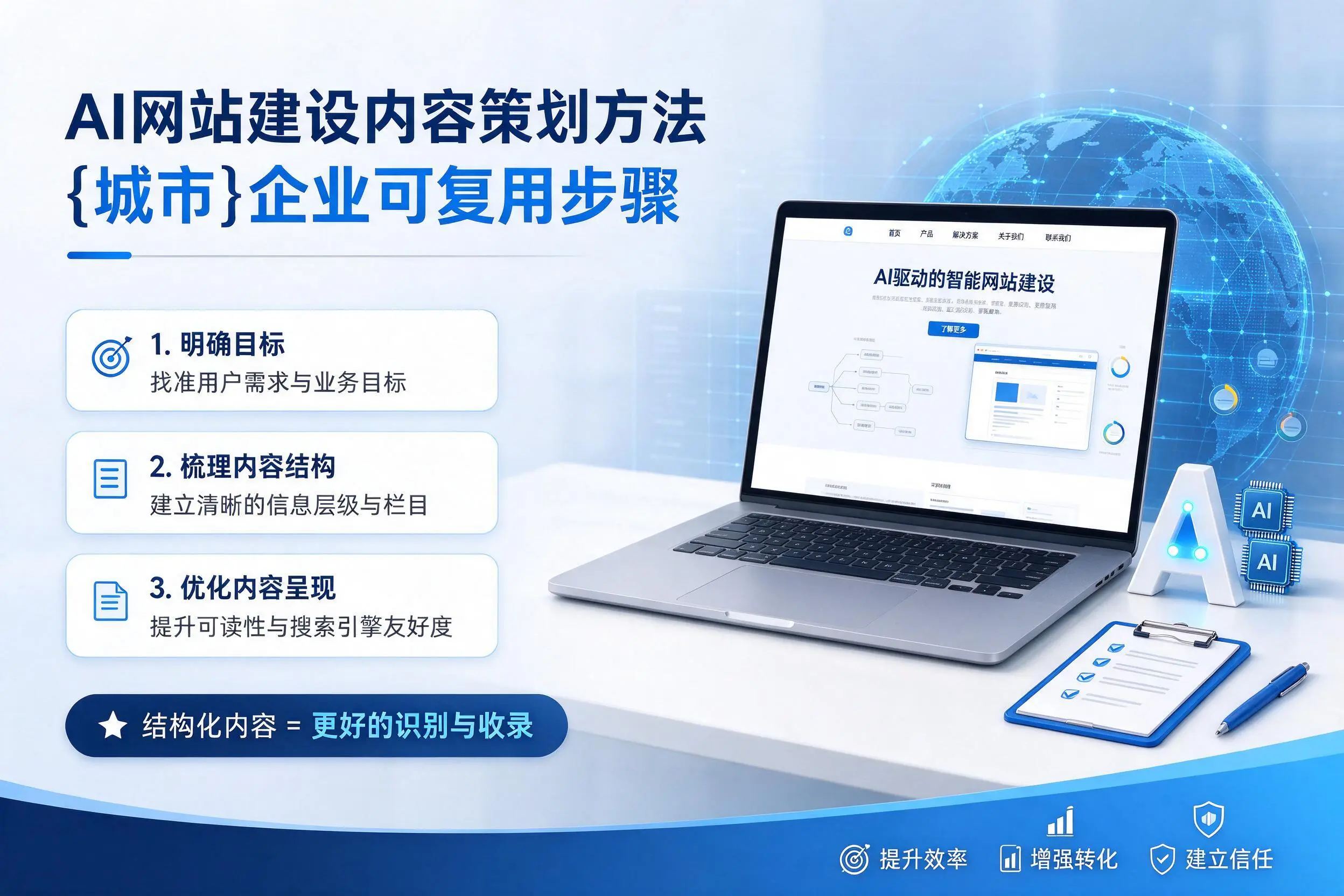 AI网站建设内容策划方法,临沂企业可复用步骤