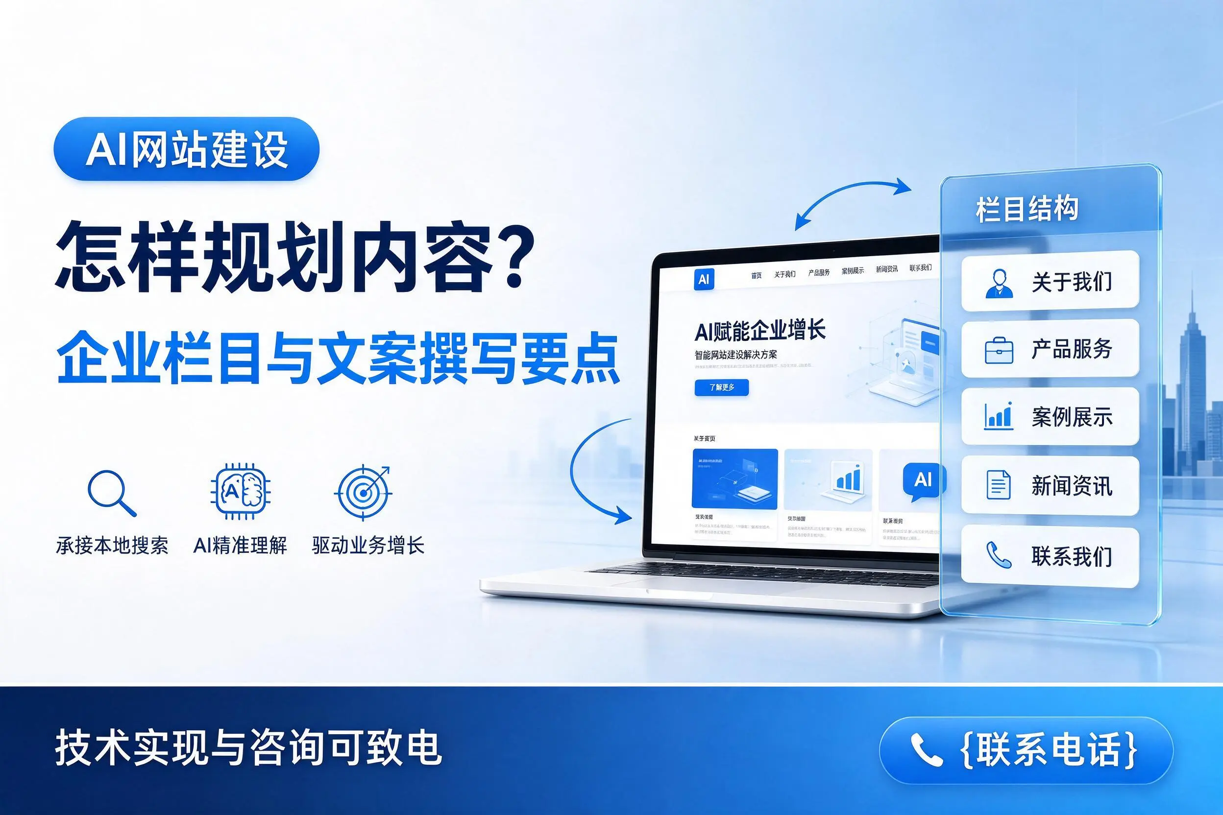 AI网站建设怎样规划内容？临沂企业栏目与文案撰写要点