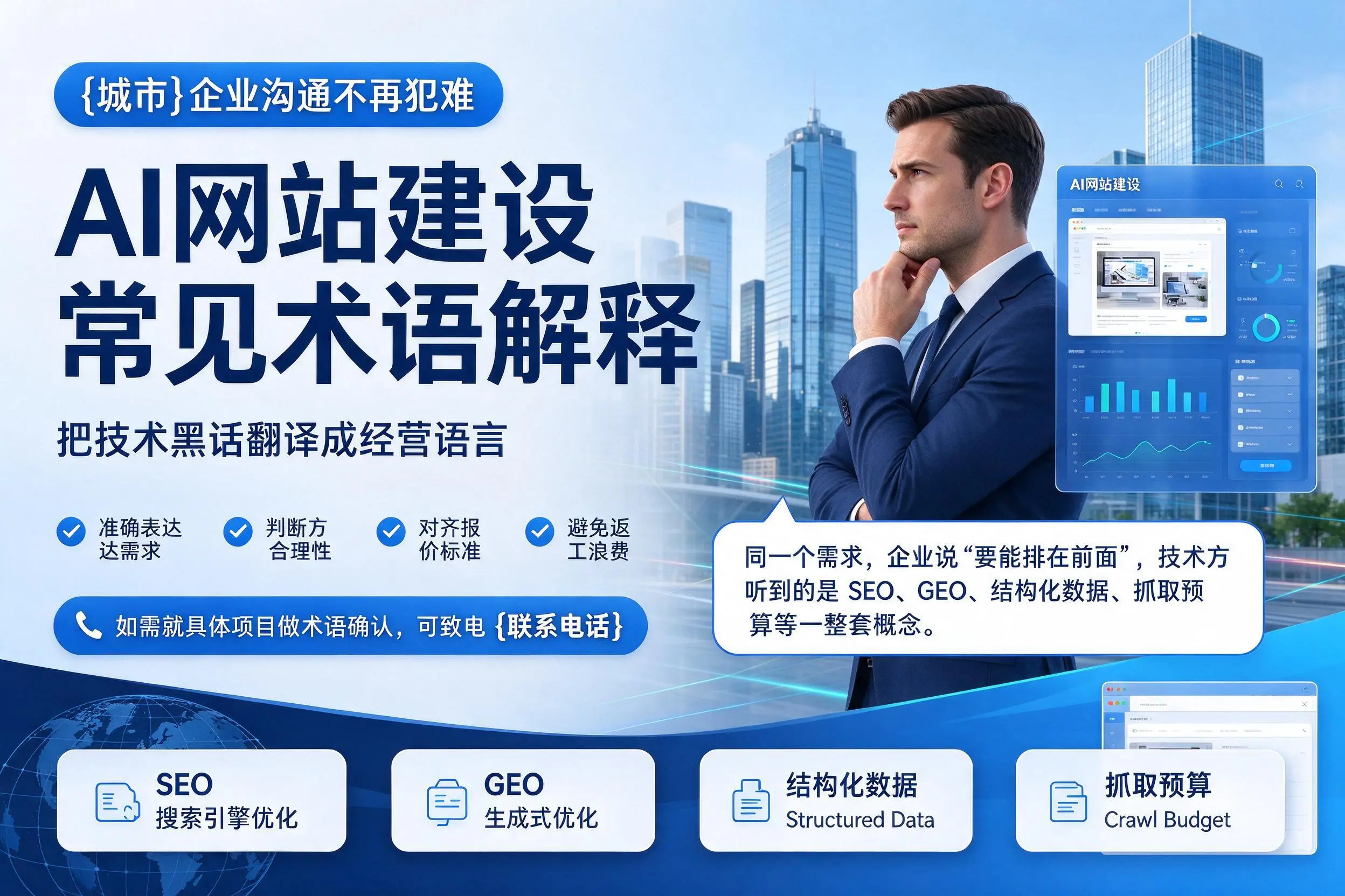 AI网站建设常见术语解释，临沂企业沟通不再犯难