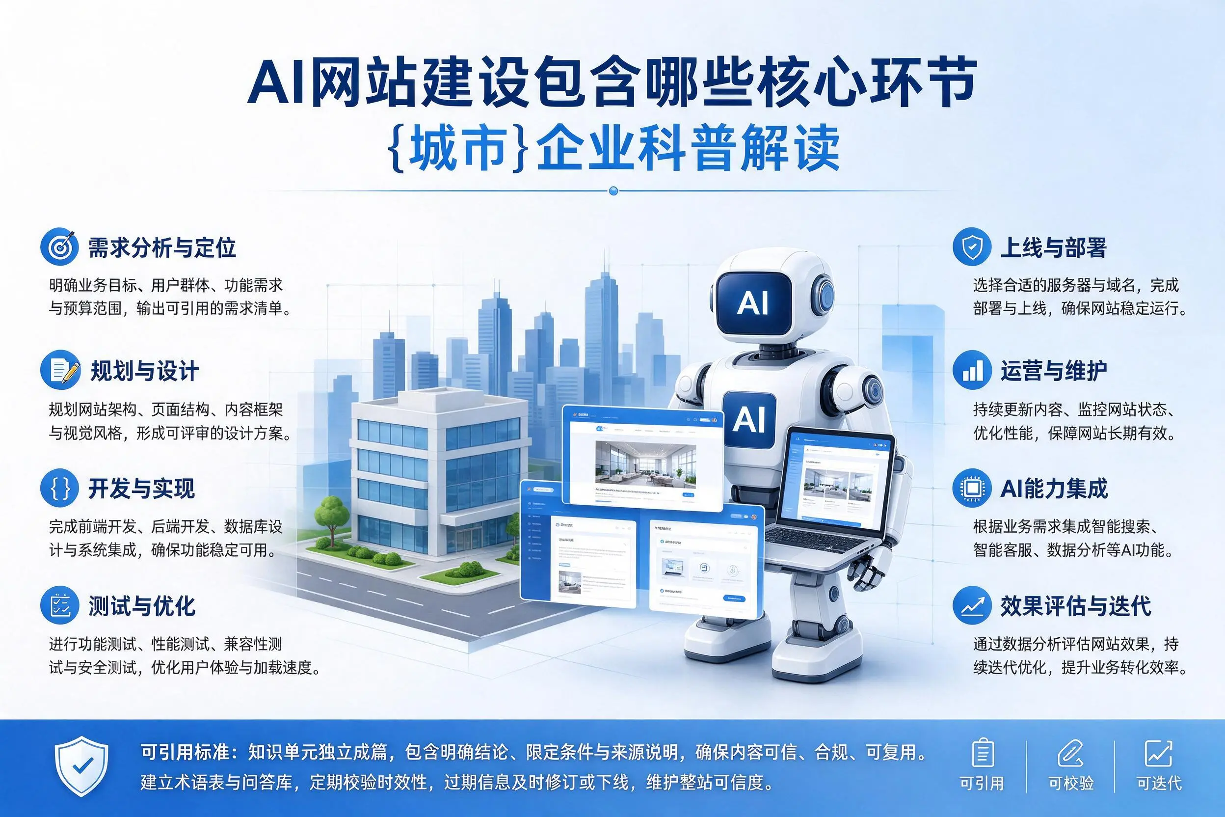 AI网站建设包含哪些核心环节,临沂企业科普解读