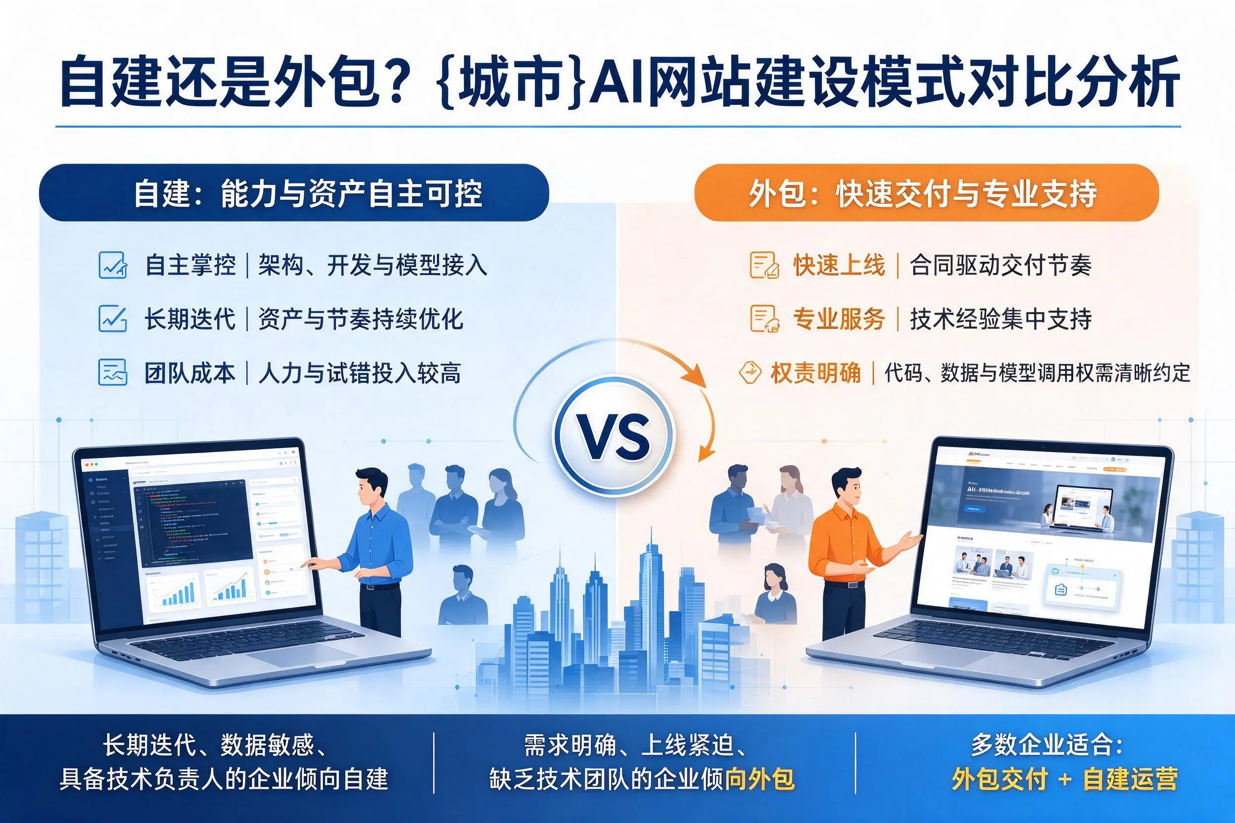 自建还是外包？临沂AI网站建设模式对比分析