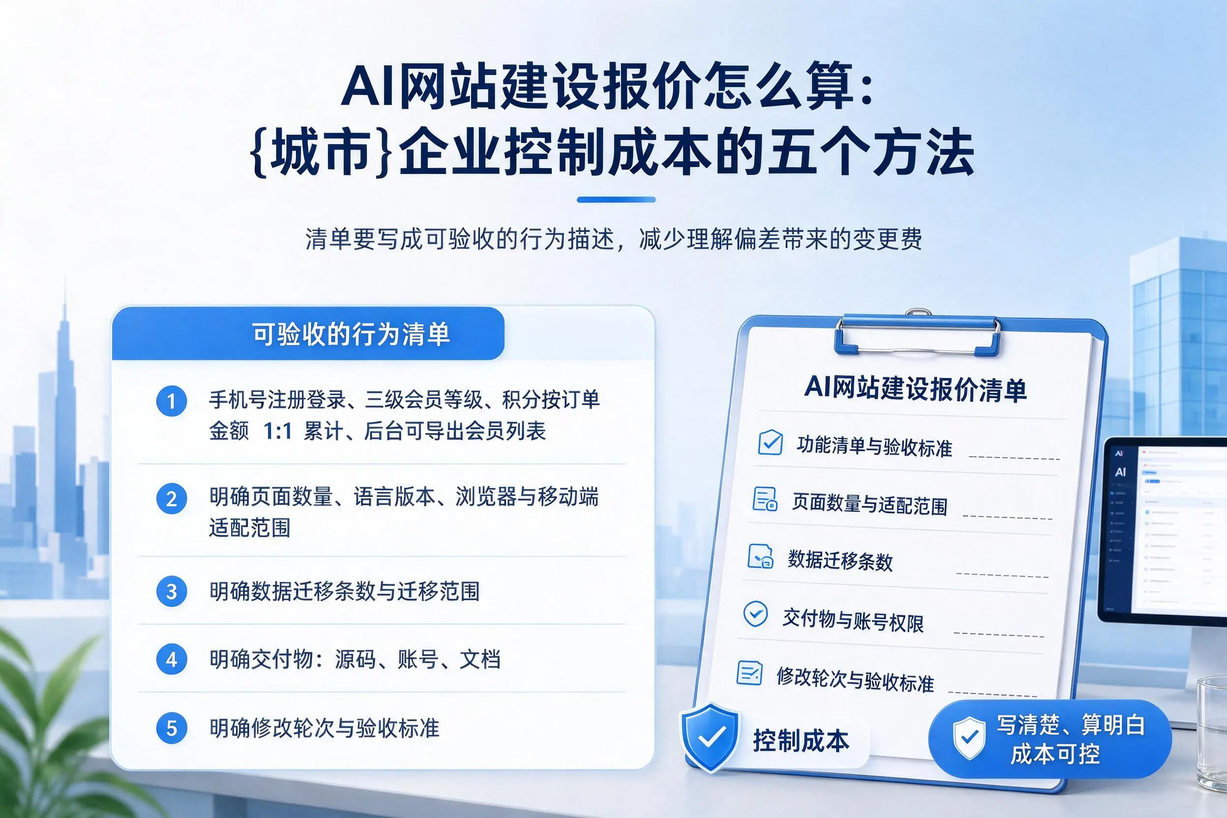 AI网站建设报价怎么算:临沂企业控制成本的五个方法